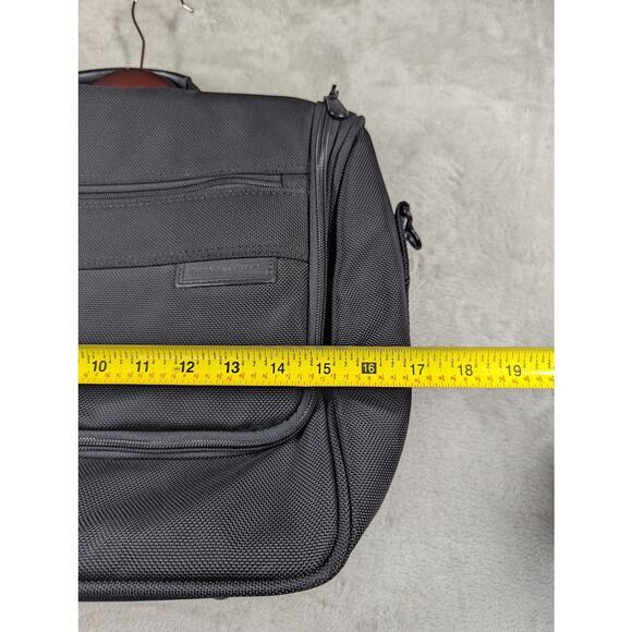 Briggs & Riley Medium Carry On Travel Toiletry Weekend Bag Black Nylon 02 1126 - Picture 11 of 12